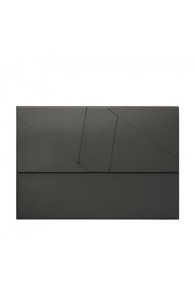 soufa dibaj H113 | Velvet headboard - Dark Grey