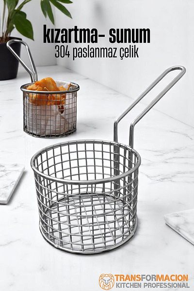 Transformacion French Fry Strainer - Presentation Strainer 304 Stainless Steel 721738