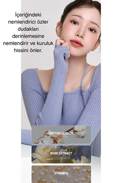 2aN Dolgun Pürüzsüz Ve Mat Görünüm, Blur Efekti Veren Nemlendirici Tint Ruj 05