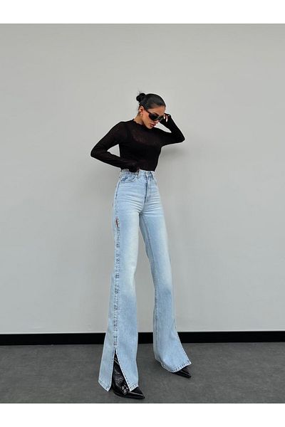 DENİKK Trend Special DESIGN WIDE LEG Pantaloni Palazzo cu croială dreaptă 25