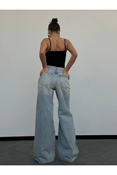 DENİKK Trend Özel TASARIM WİDE LEG Straıght Fit Palazzo Pantolon 25