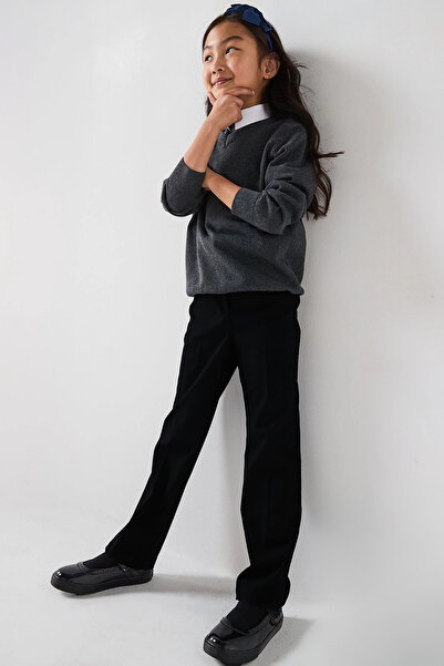 BARLİZ Φόρμα για κορίτσια με λύκρα στη μέση και κορδόνια, παντελόνι για δημοτ...