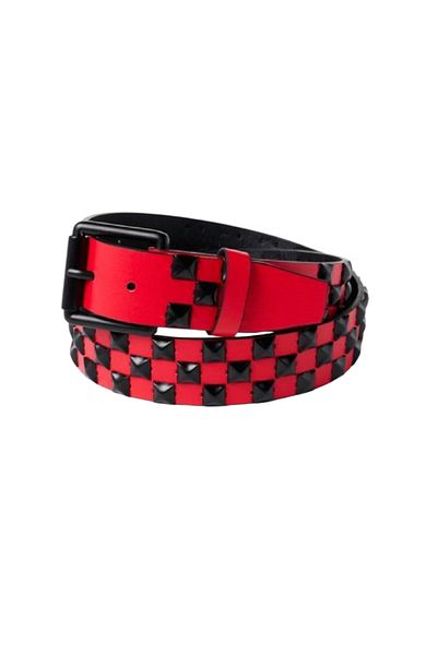targay metallica style belt with gothic pyramid studs