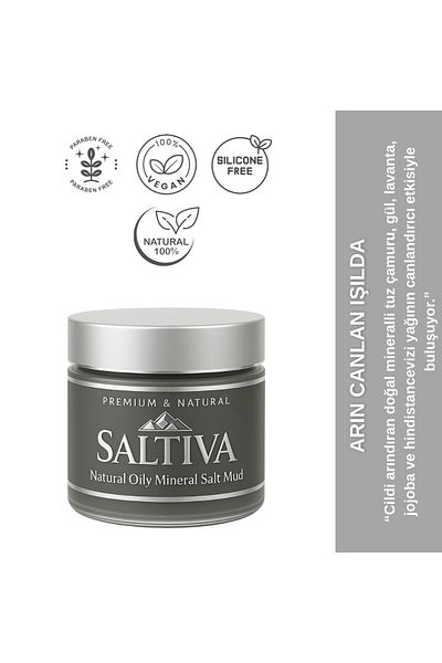 SALTIVA Salt Mud Peeling Mask - Purifying Face Mask - 80ml