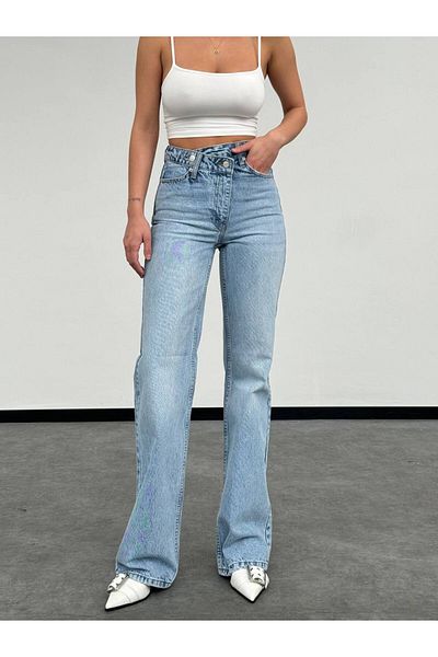DENİKK Trend Special DESIGN WIDE LEG Pantaloni Palazzo cu croială dreaptă 25