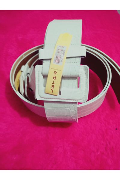 hoaryage Snake Printed Wide, Buckle Faux Leather Belt Average Length 95 cm Width 6 cm