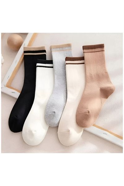 MAB 5 Pairs Cotton Lycra Sports Socks