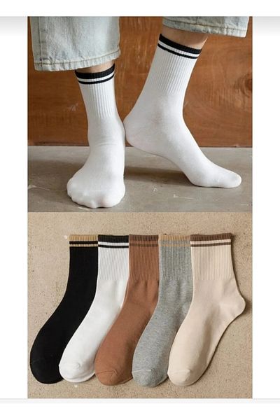 MAB 5 Pairs Cotton Lycra Sports Socks