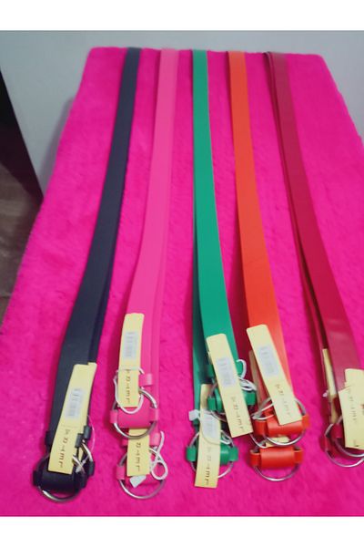 hoaryage Round Buckle Faux Leather Belt Average Size 107 cm Width 3 cm
