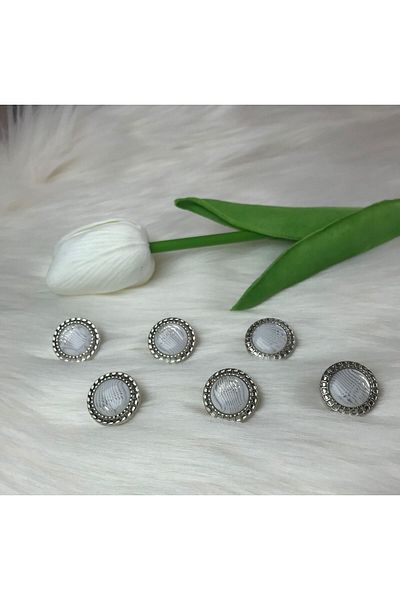 BİGÜMEX Line Patterned Button (24 Size) 15mm-10 Pieces