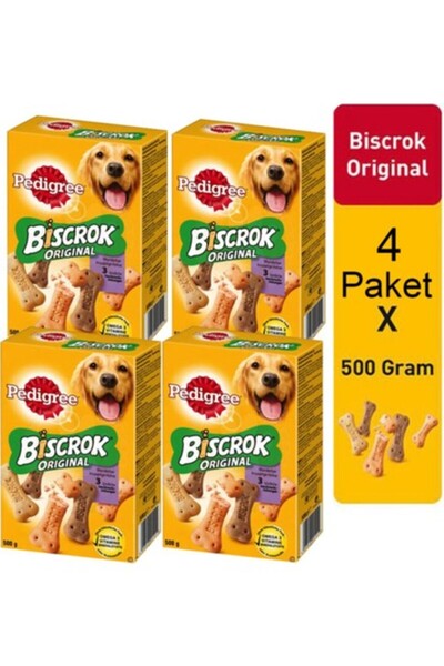 Pedigree Biscrok 500 gr Köpek Ödül Bisküvi 4 Paket