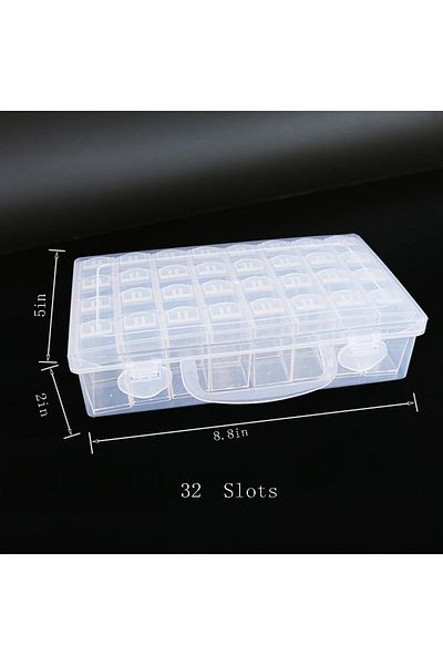 Choice M 32Gdf 1pc 28/32/48/56/64 Slots Plastic Storage Box, DIY Diamond Painting Beads Charms Jewelry Acce