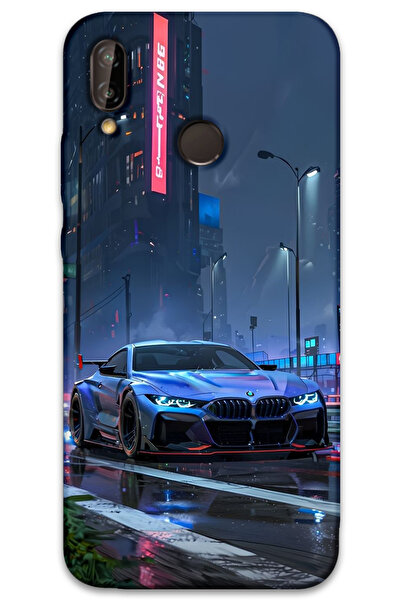 Gramaphone Huawei P Smart 2019 Uyumlu Araba Desenli Telefon Kılıfı + Ekran Koruyucu - 5767