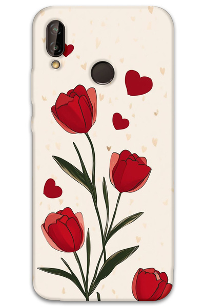 Gramaphone Huawei P Smart 2019 Compatible Flower Patterned Phone Case + Scree...