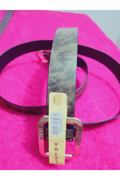 hoaryage Buckle Faux Leather Belt Average Size 105 cm Width 3.5 cm