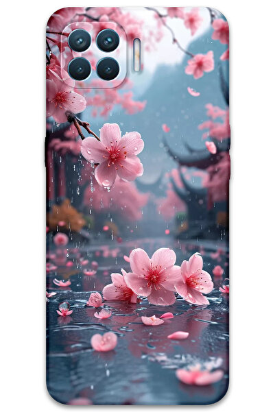 Gramaphone Oppo A73 Uyumlu Çiçek Desenli Telefon Kılıfı + Ekran Koruyucu - 5794