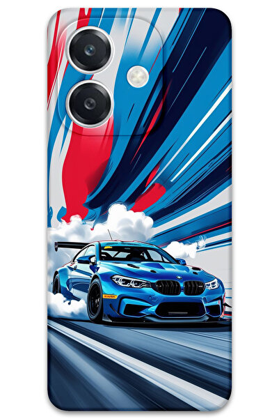 Gramaphone Oppo A3 Uyumlu Araba Desenli Telefon Kılıfı + Ekran Koruyucu - 5762