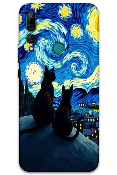 Gramaphone Huawei Y9 Prime 2019 Compatible Cat Patterned Phone Case + Screen ...