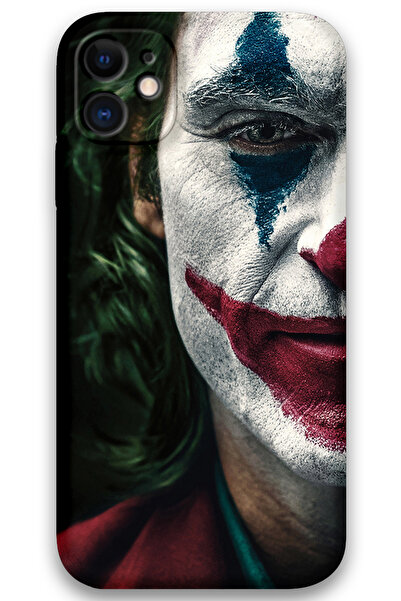 Gramaphone iPhone 11 Uyumlu Joker Desenli Telefon Kılıfı + Ekran Koruyucu - 5827