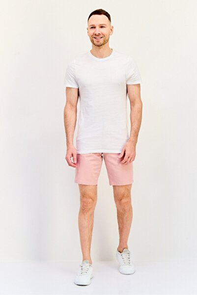 Salsa Men Solid Chino Shorts, Pink