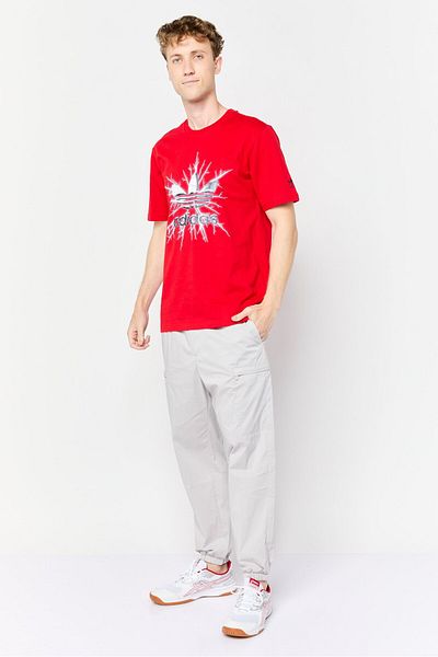 adidas Men Sportswear Fit Short Sleeve Outdoor T-Shirt, Red
