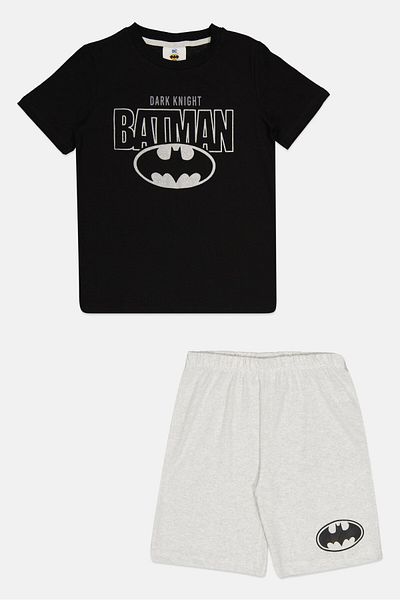DC COMICS Kids Boy 2 Pcs Batman Pajama Set, Multicolor