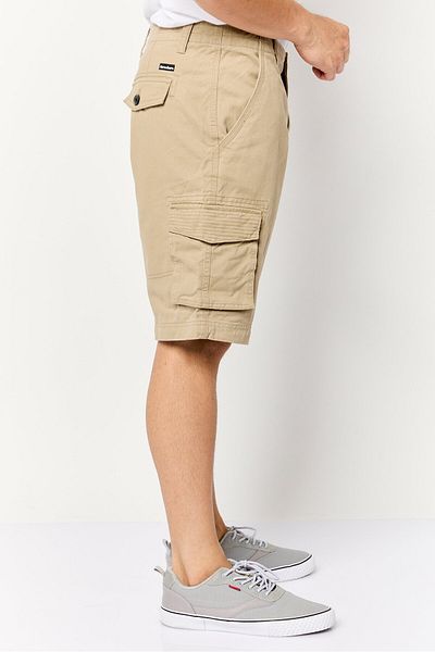 Threadbare Men Solid Cargo Shorts, Tan