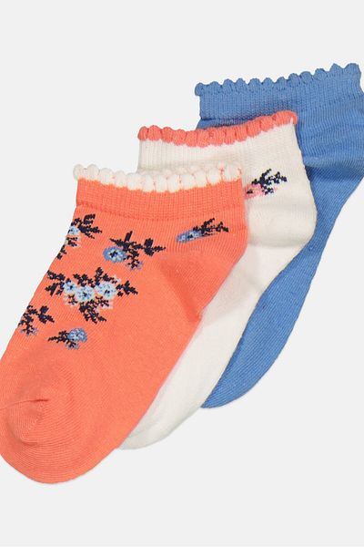 MOTHERCARE Kids Girl 3 Pairs Allover Printed Socks, Multicolor