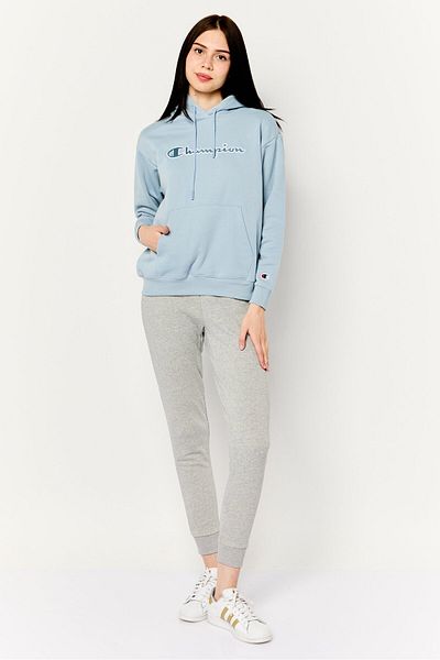 Champion Women Regular Fit Long Sleeve Outdoor Hoodie, Light Blue
