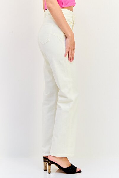 Salsa Women Regular Fit Plain Stretchable Jeans, White