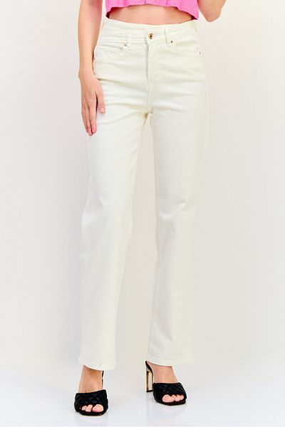 Salsa Women Regular Fit Plain Stretchable Jeans, White