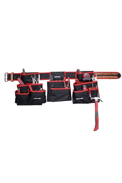 PROLINE Leather Belt With 16 Pockets Polyester 75-113Cm