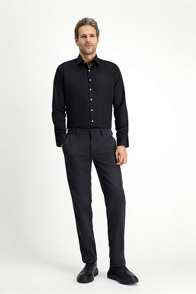 Kiğılı Long Sleeve Slim Fit Slim Fit Classic Cotton Shirt
