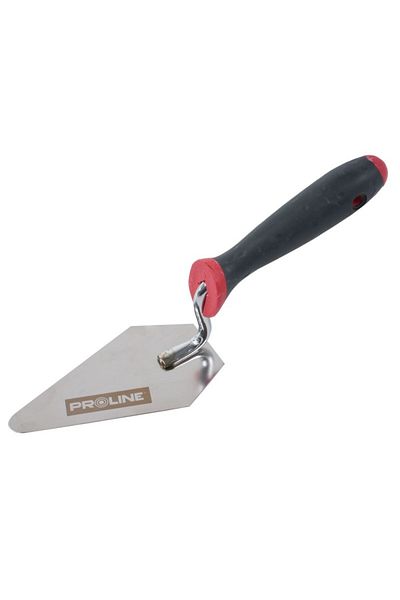 PROLINE Stainless Steel Triangle-Beveled Trowel With Rubberized Handle 160X100Mm