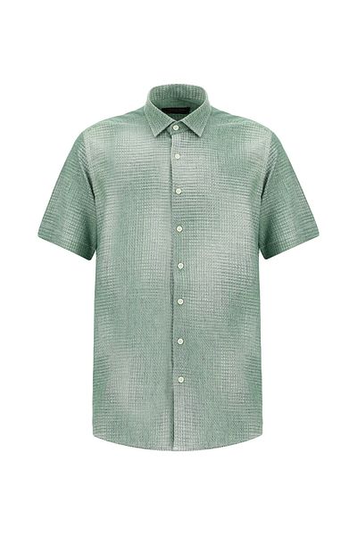 Kiğılı Short Sleeve Regular Fit Patterned Linen Shirt