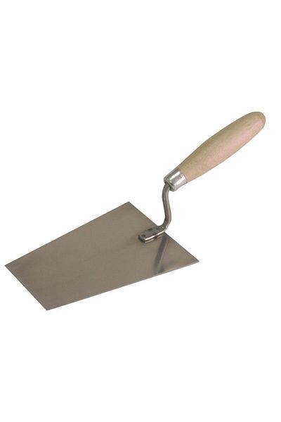 Polonia Stainless Steel Trapezoidal Trowel With Wooden Handle 130X105X80Mm