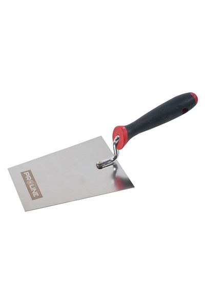 PROLINE Trapezoidal stainless steel trowel with rubber handle 140X80X60Mm