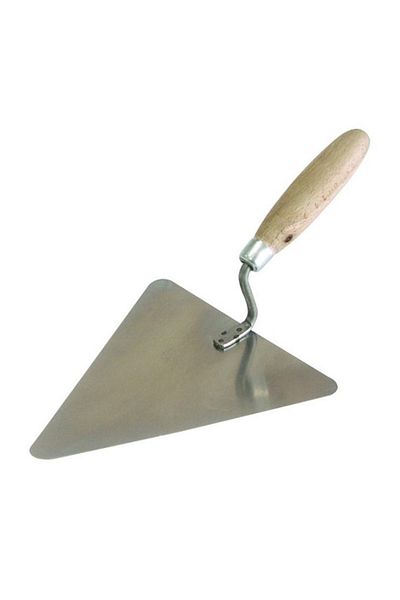 Polonia Triangular Stainless Steel Trowel With Wooden Handle 200X190Mm