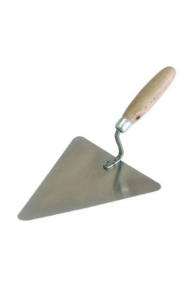 Polonia Triangular Stainless Steel Trowel With Wooden Handle 180X170Mm