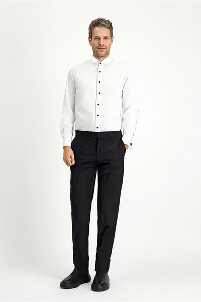 Kiğılı Ata Collar Slim Fit Slim Fit Cotton Shirt
