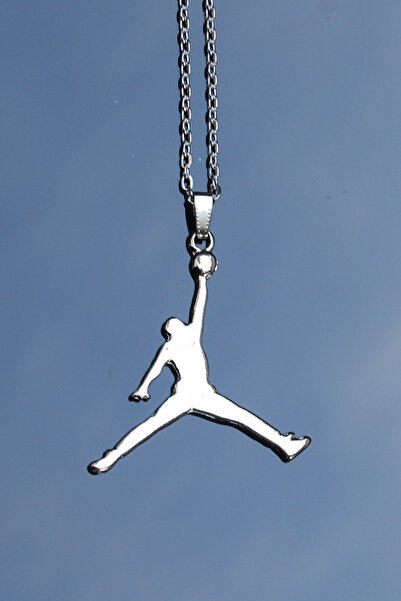 Rua Jewelry NBA Smaç Kolye - Gümüş Renk Klasik Zincirli