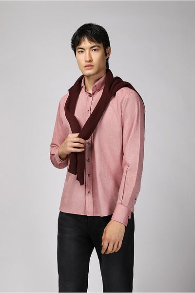 Kiğılı Long Sleeve Regular Fit Sports Cotton Buttoned Lapel Oxford Shirt