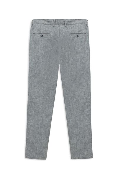 Abdullah Kiğılı Slim Fit Slim Fit Linen Buckle Classic Fabric Trousers