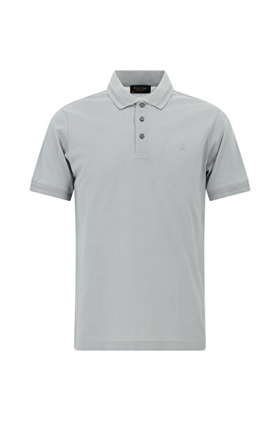Slim Fit Slim Fit Embroidered Mercerized Cotton Polo Neck T-shirt