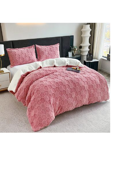 OEM Cocolino Thick Furry Duvet Cover 3 Pieces, 2 Pillowcases, Duvet Cover 200 x 230cm, with 3D Print