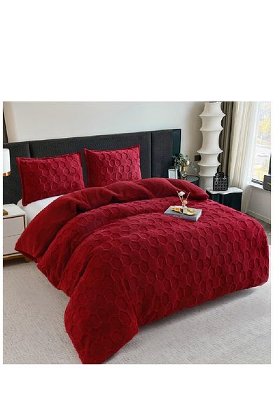 OEM Cocolino Thick Furry Duvet Cover 3 Pieces, 2 Pillowcases, Duvet Cover 200 x 230cm, with 3D Print