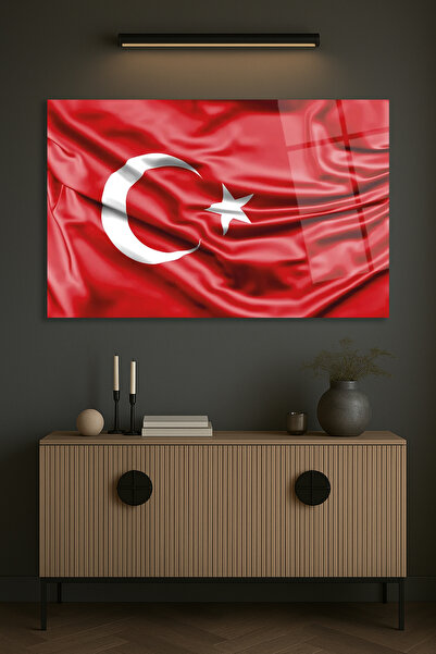 duvarsanatı Pictură pe sticlă cu steagul turcesc, pictură mare, decor de pere...