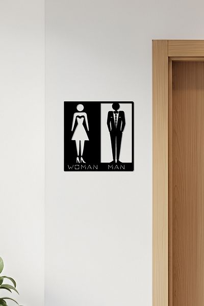 oalpo Wc Sign, Toilet Sign, Women Men Sign, Directional Signs