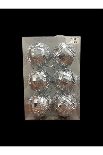 eğlencemarketi Cake Decoration Disco Ball 6 cm 6 Pcs