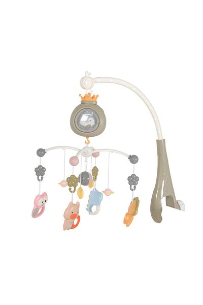 Moni Musical carousel with remote control and lights Penguin, Grey